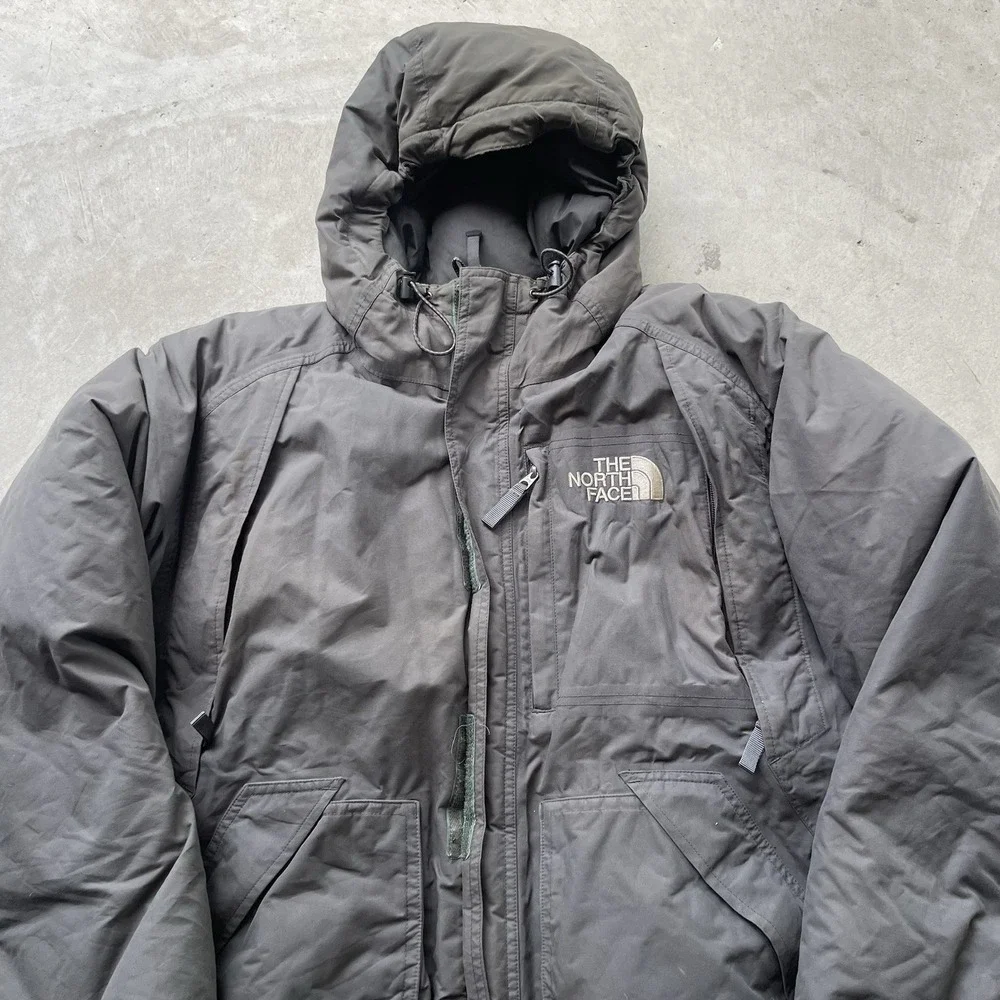 The North Face Men's Gray Down Insulated Hooded Puffer Jacket Size Medium